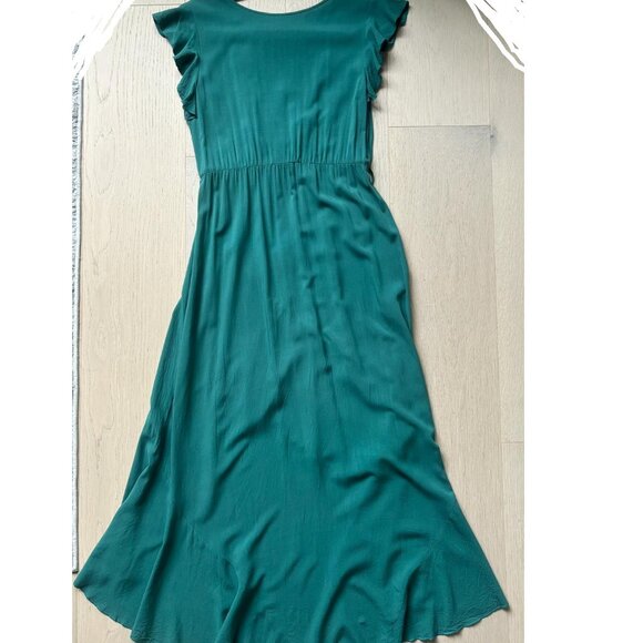 Beautiful emerald green summer dress size S - Picture 2 of 4